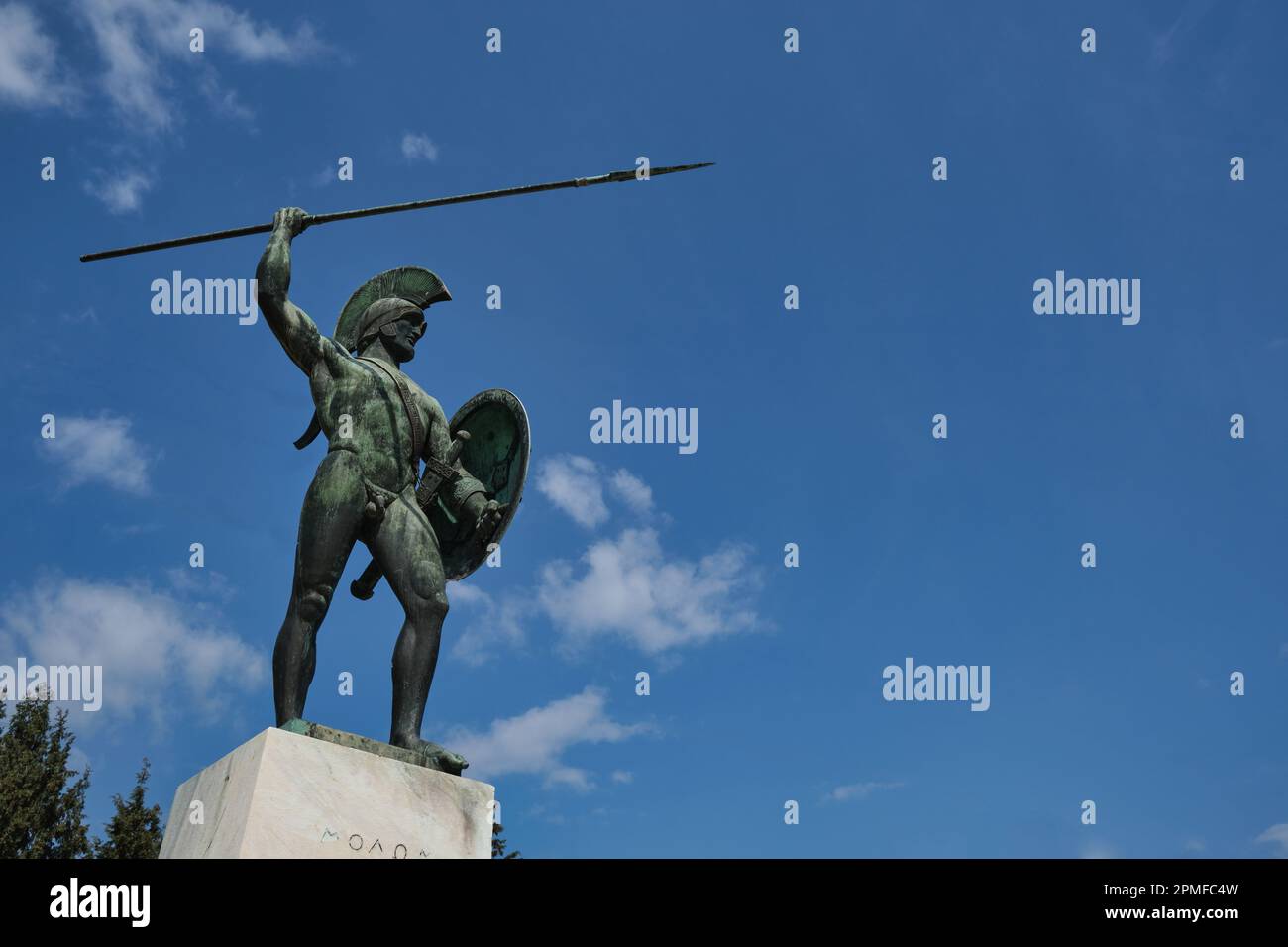 Memoriale di Leonida e 300 spartani a Thermopylae, Grecia Foto Stock