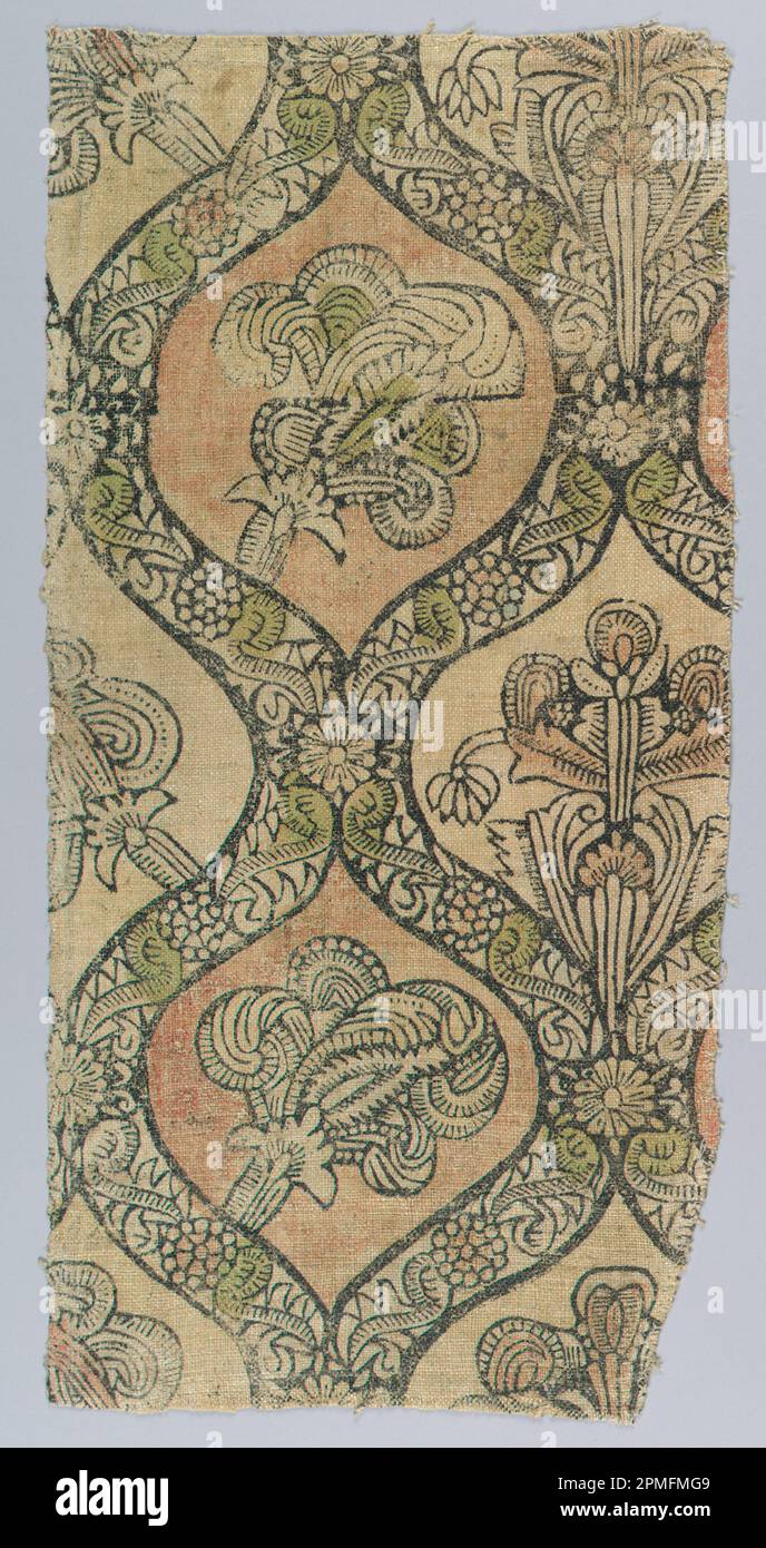 Tessile (Russia); lino; ordito x trama: 121,9 x 63,5 cm (48 x 25 pollici) Foto Stock