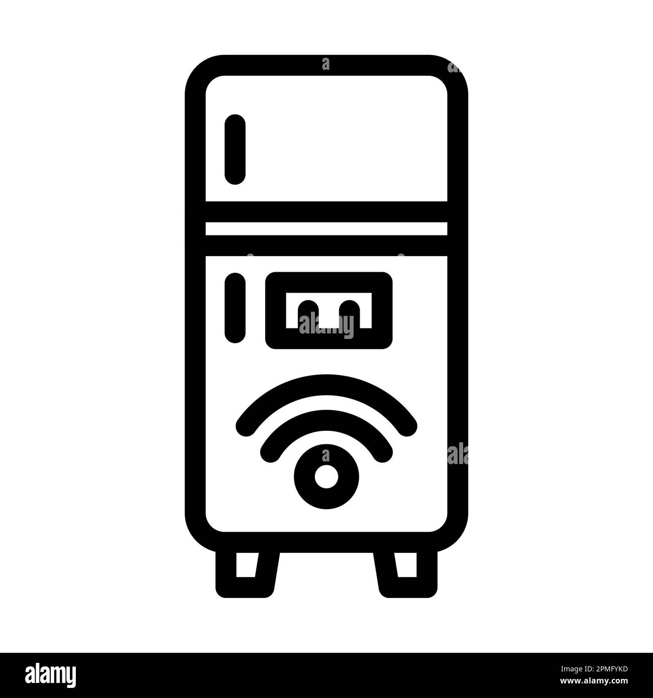 Icona Smart Frigo Vector Thick Line per uso personale e commerciale. Foto Stock