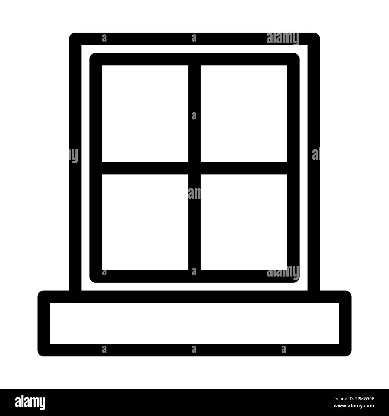 Icona linea spessa vettore finestra per uso personale e commerciale. Foto Stock