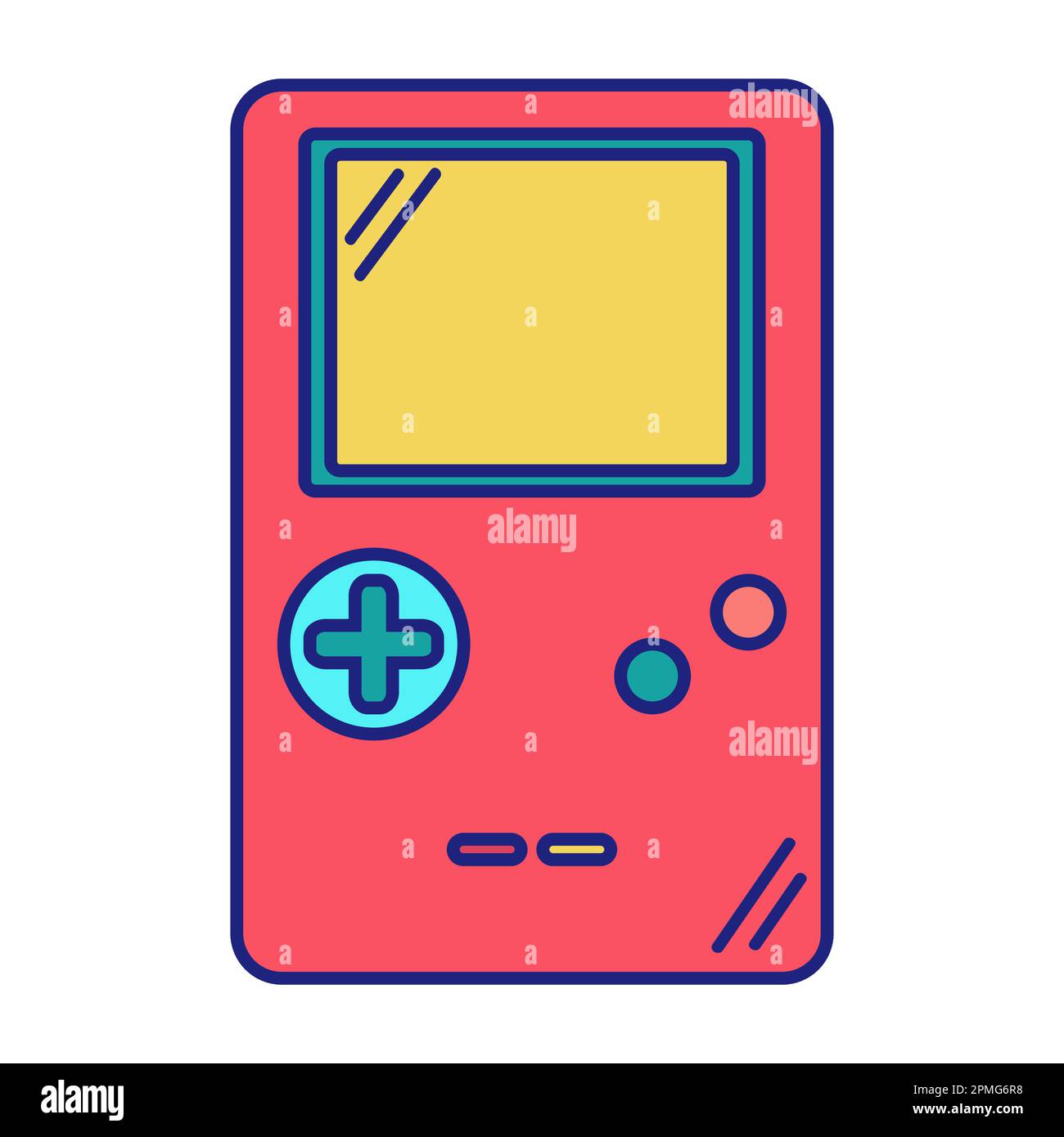 Dispositivo di gioco portatile icona Design piatto vettore Illustrazione Vettoriale