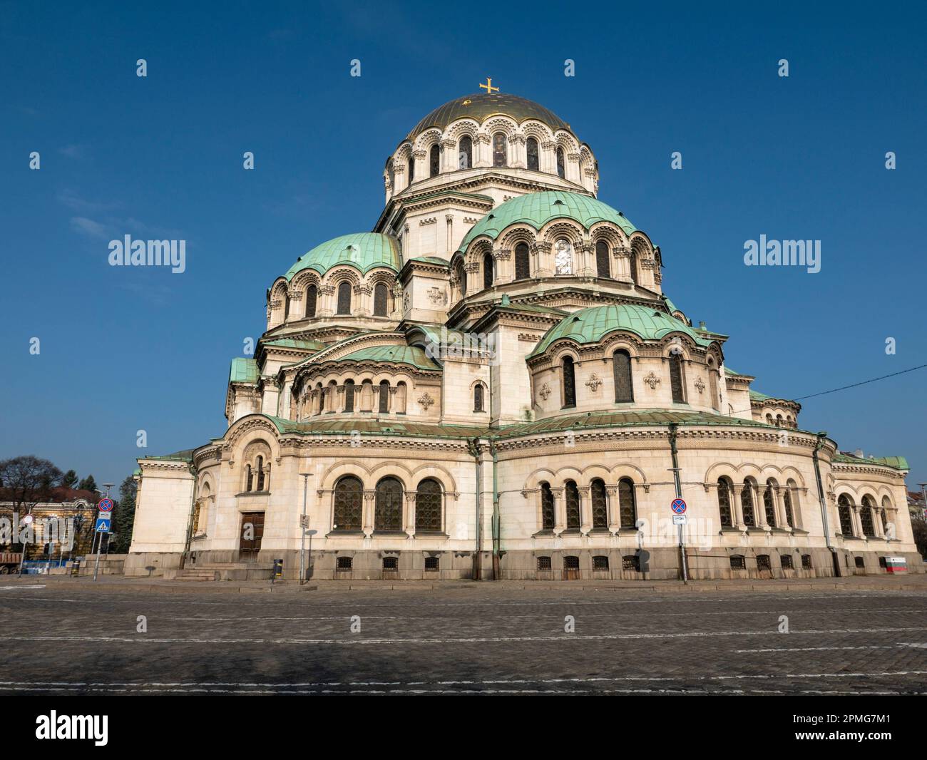 Cattedrale di San Alessandro Nevsky, Sofia, Repubblica di Bulgaria. Foto Stock