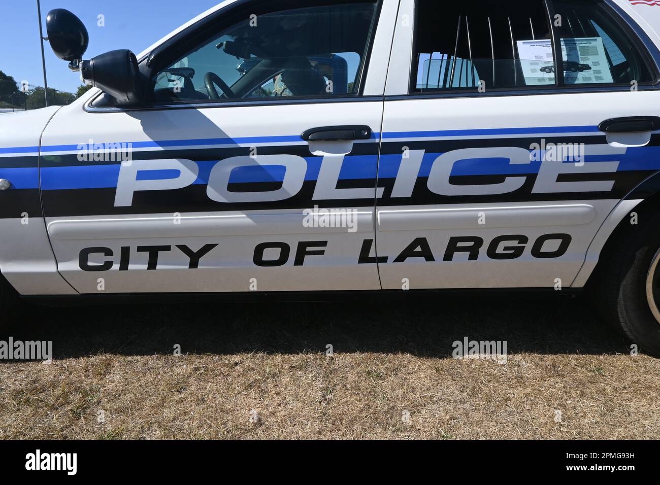 auto d'epoca della polizia dalla città di large, florida, usa Foto Stock