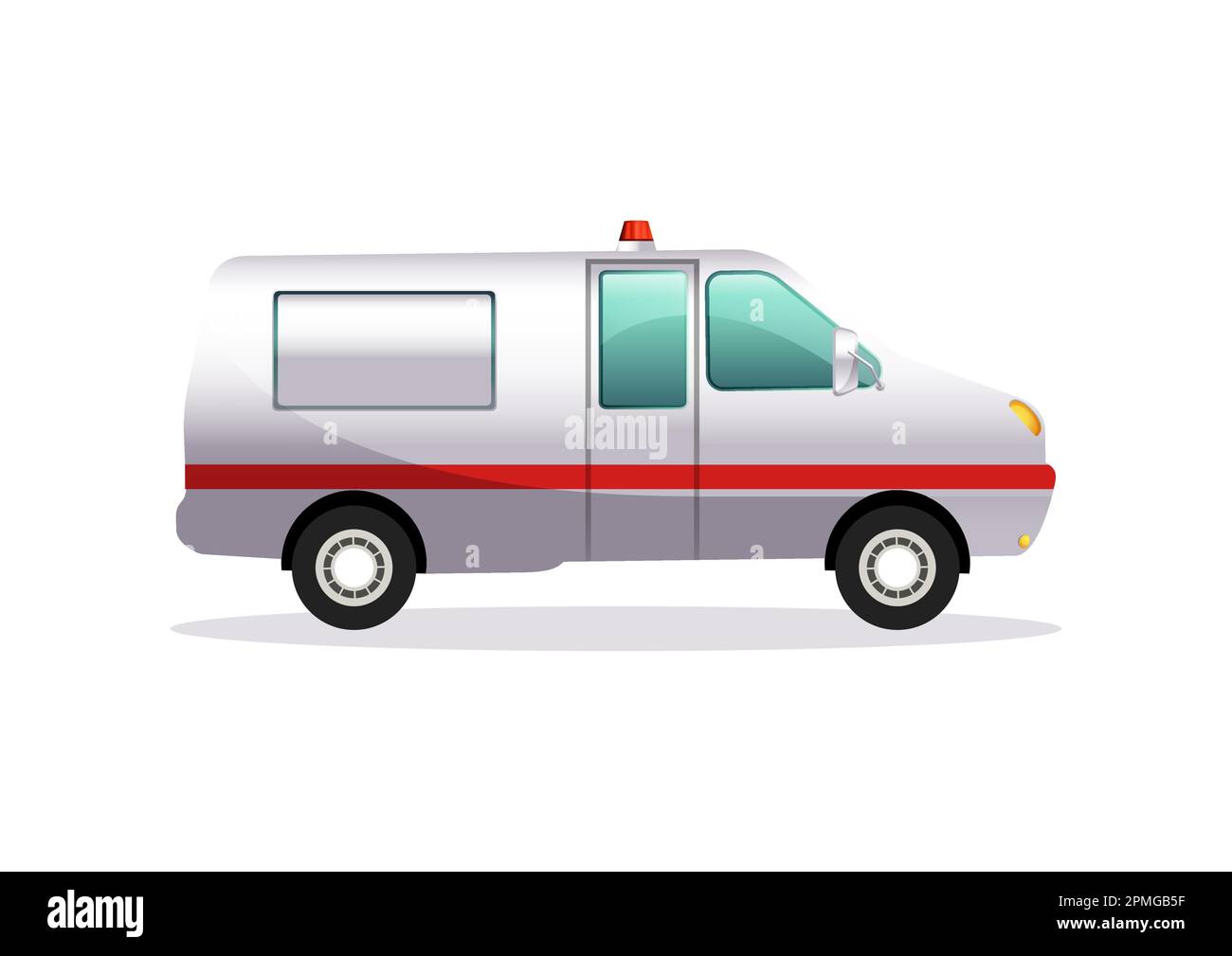 Auto ambulanza in stile piatto vettore Illustrazione Vettoriale