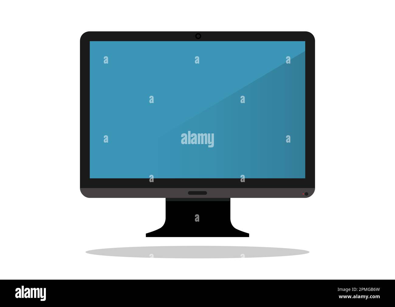 Computer All in One Clipart isolato su sfondo bianco. Icona PC Illustrazione Vettoriale