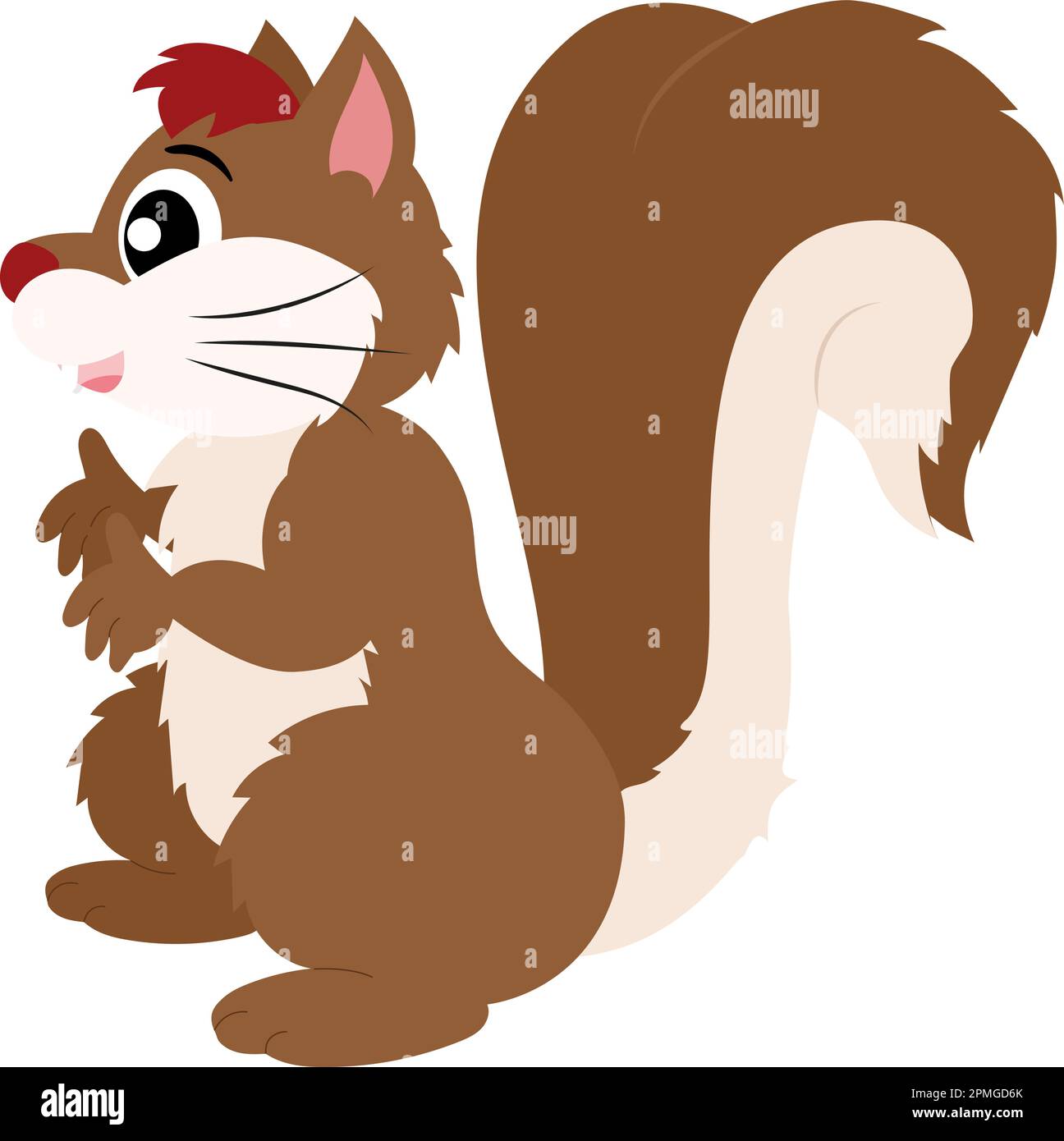 Cartone animato scoiattolo carino. Illustrazione vettoriale dello scoiattolo Illustrazione Vettoriale