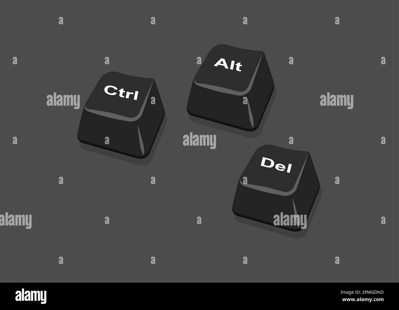 Tasti della tastiera del computer vettore Clipart Illustrazione Vettoriale