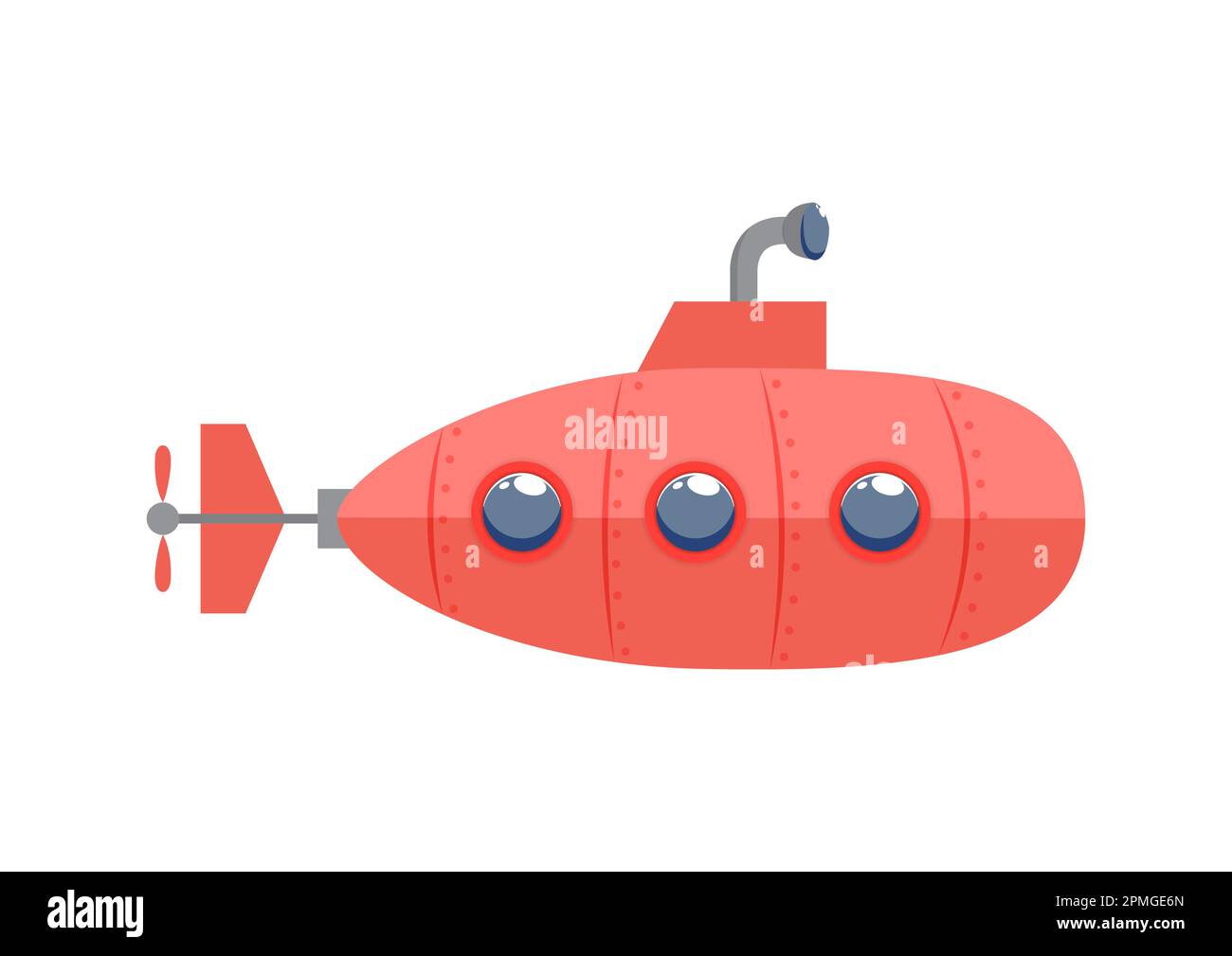 Illustrazione vettoriale della clipart sottomarina colorata isolata su sfondo bianco Illustrazione Vettoriale