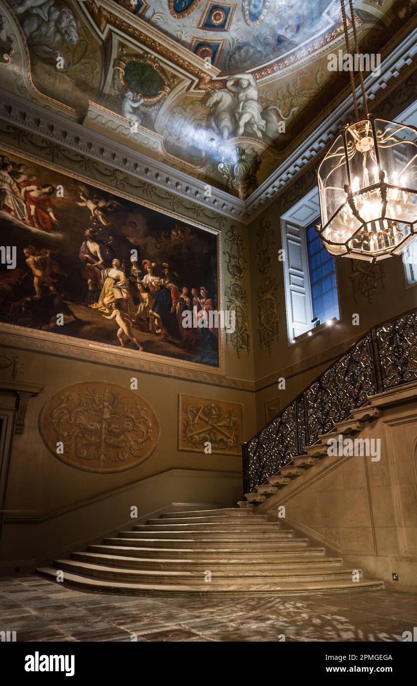 Queens Staircase, Hampton Court Palace Foto Stock