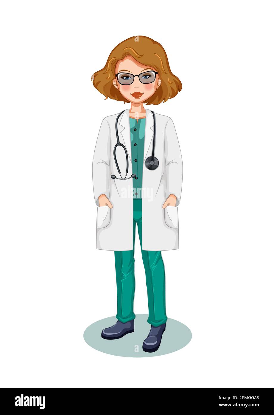 Specialista medico in clinica veterinaria Illustrazione Vettoriale