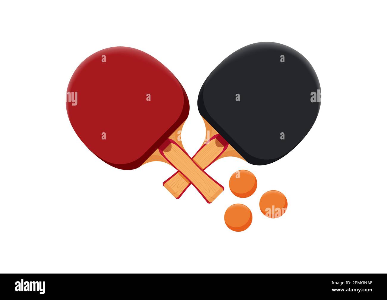 Vettore Clipart Racket da tennis da tavolo isolato su sfondo bianco Illustrazione Vettoriale