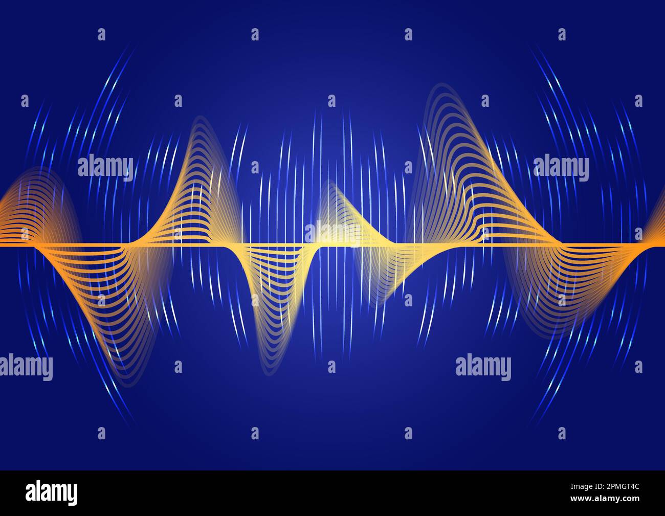 Onde sonore vettore di sfondo astratto Illustrazione Vettoriale