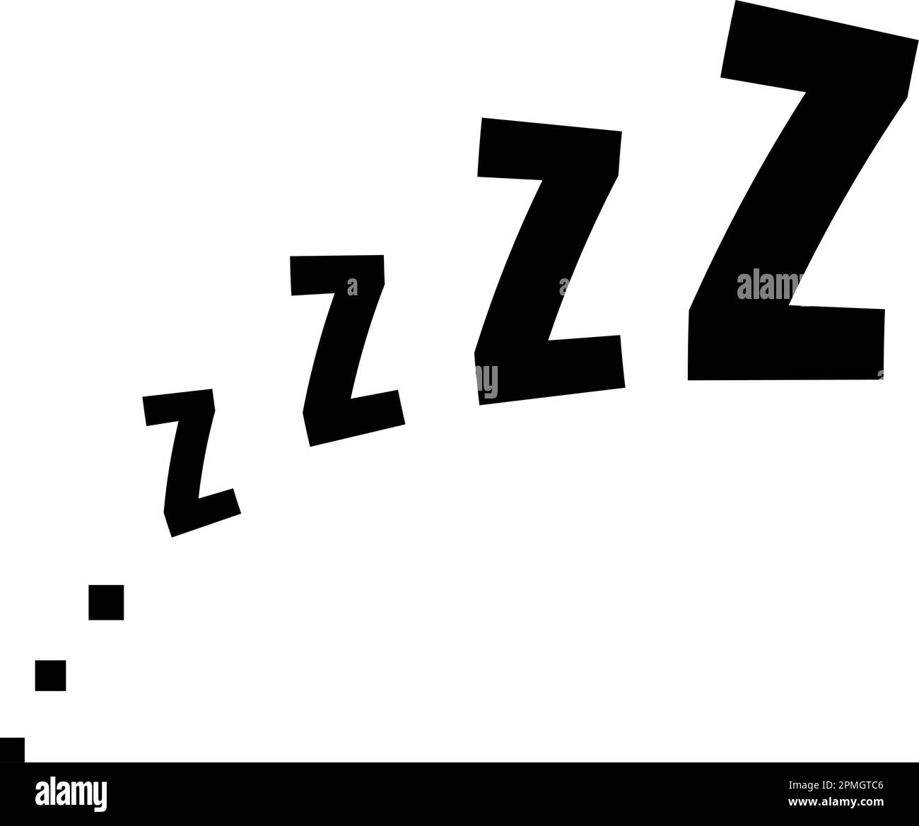 ZZZ SLEEP snore testo vettore icona per fumetti Illustrazione Vettoriale