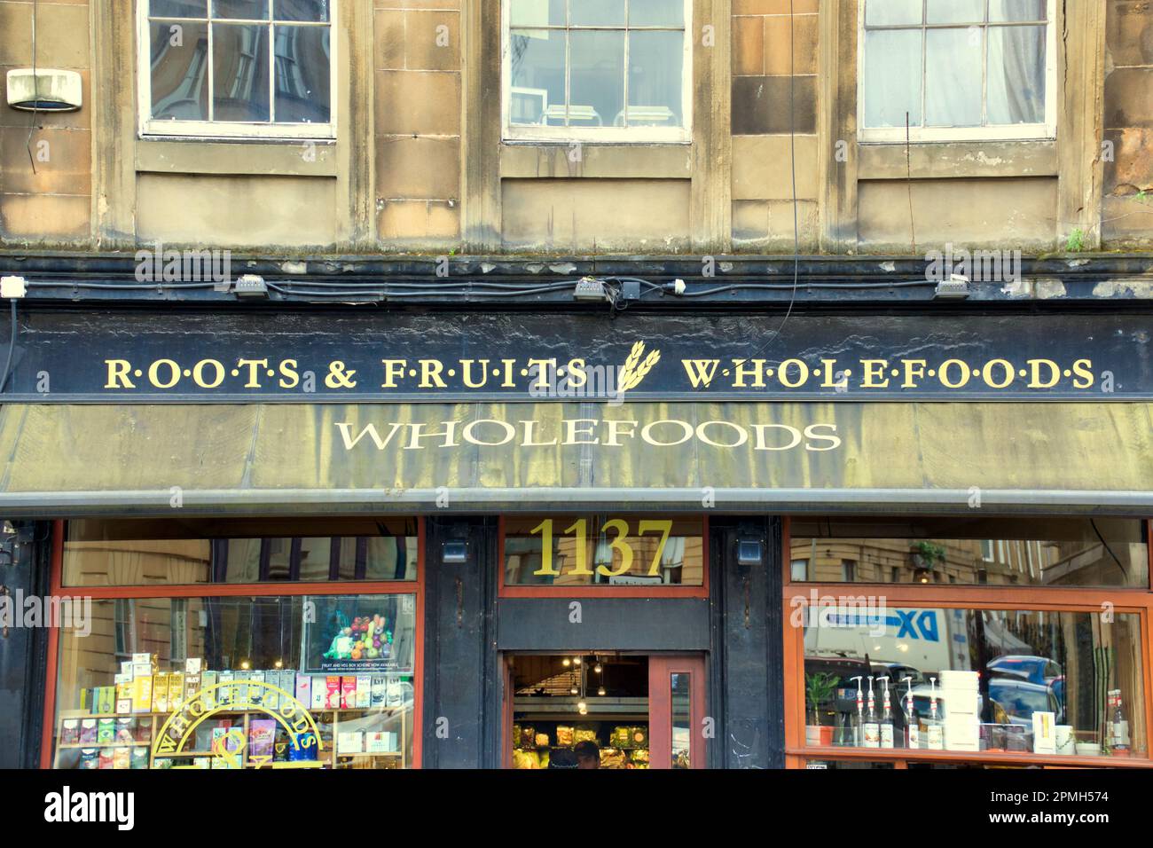 Roots, Fruits & Flowers Finnieston Foto Stock