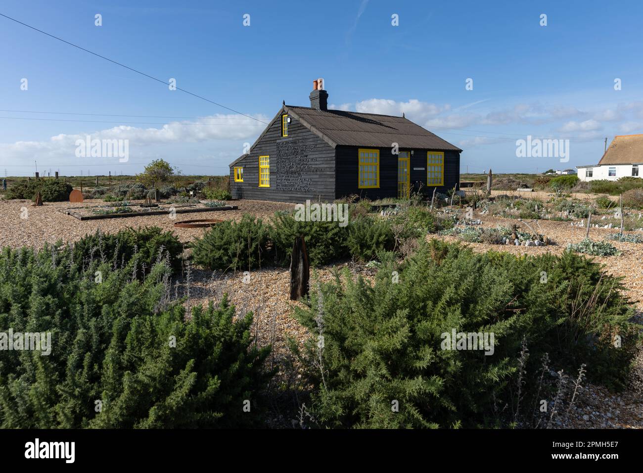 Prospect Cottage a Dungeness, Inghilterra. Prospect Cottage è l'ex casa di artista, regista, attivista dei diritti gay e giardiniere Derek Jarman SMP News Foto Stock