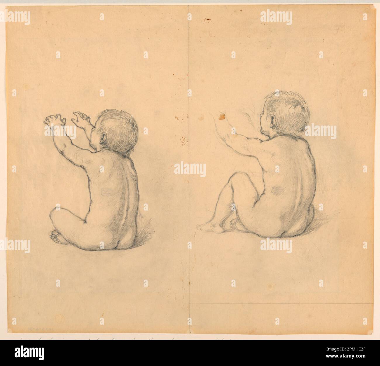 Disegno, studio per 'la Beneficenza della Legge,' Essex County Courthouse, Newark, NJ; Kenyon Cox (americano, 1856-1919); USA; grafite su carta; 36,3 x 40,6 cm (14 5/16" x 16 poll.) Foto Stock