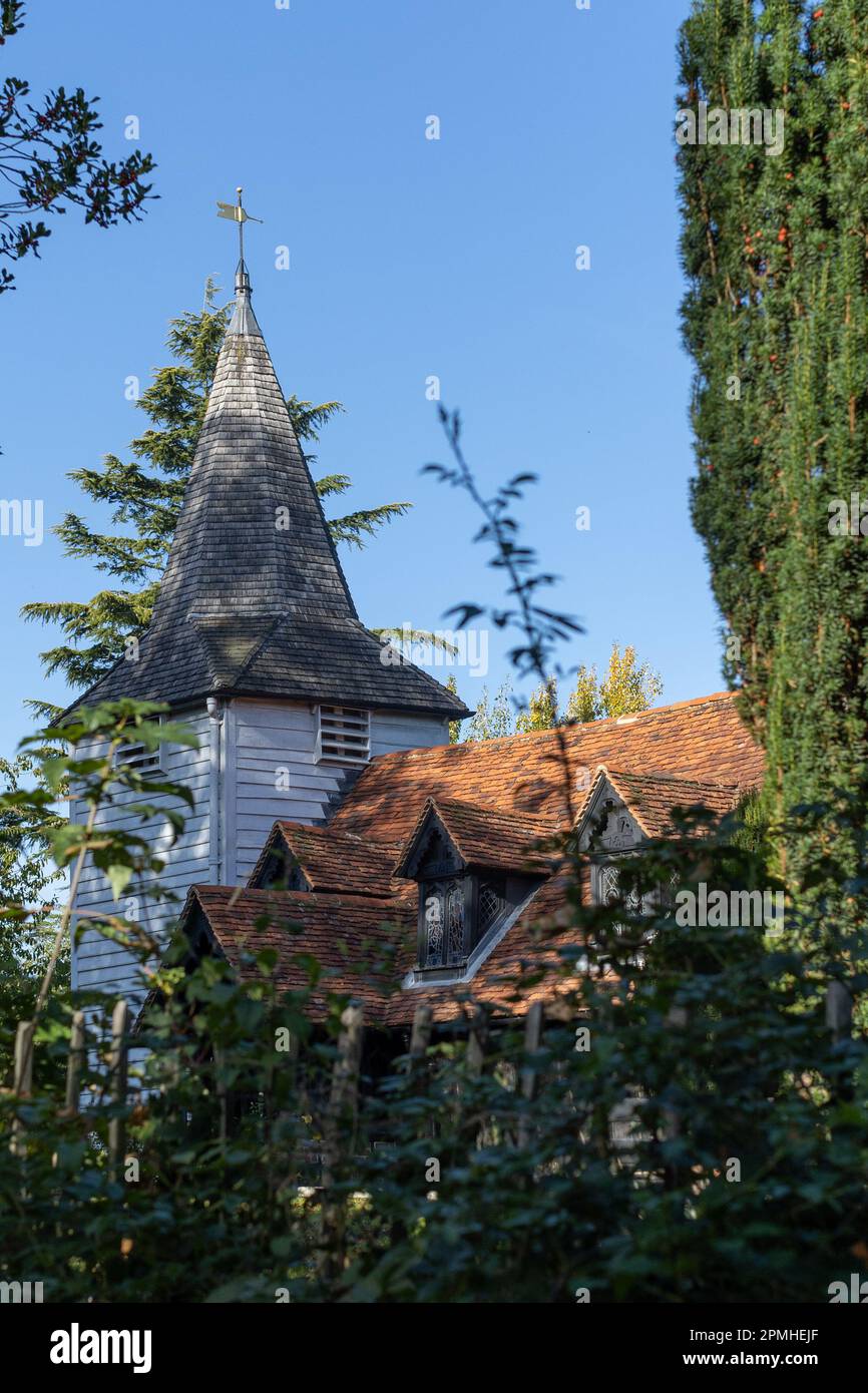 Chiesa di Greenstead il 11th ottobre 2022 a Greensted, Essex, in Inghilterra. Credit: Notizie SMP Foto Stock