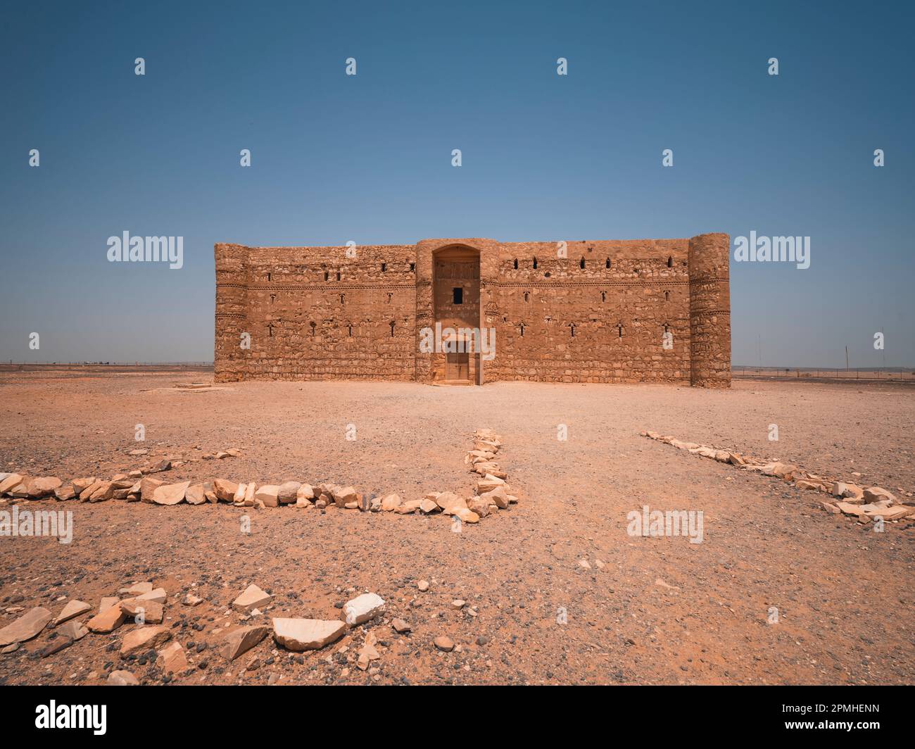 Qasr al-Kharana castello deserto, Giordania, Medio Oriente Foto Stock
