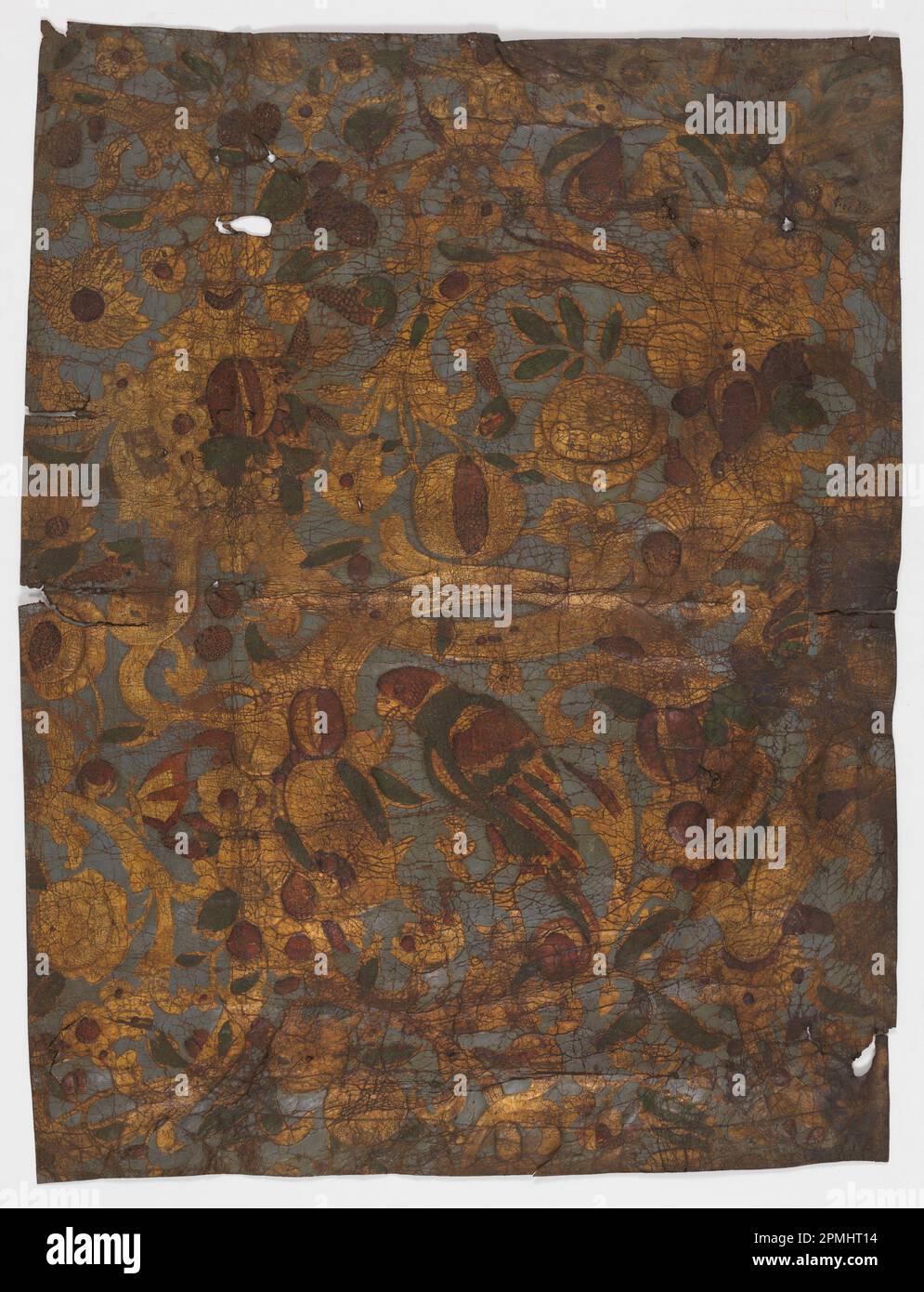 Pelle; pelle, vernice, doratura; 72 x 55 cm (28 3/8 x 21 5/8 pollici) Foto Stock