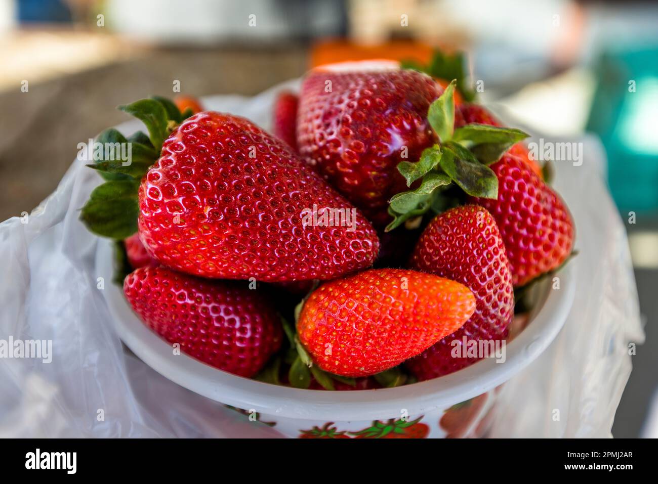 Fragole di Limnitis, Cipro Foto Stock