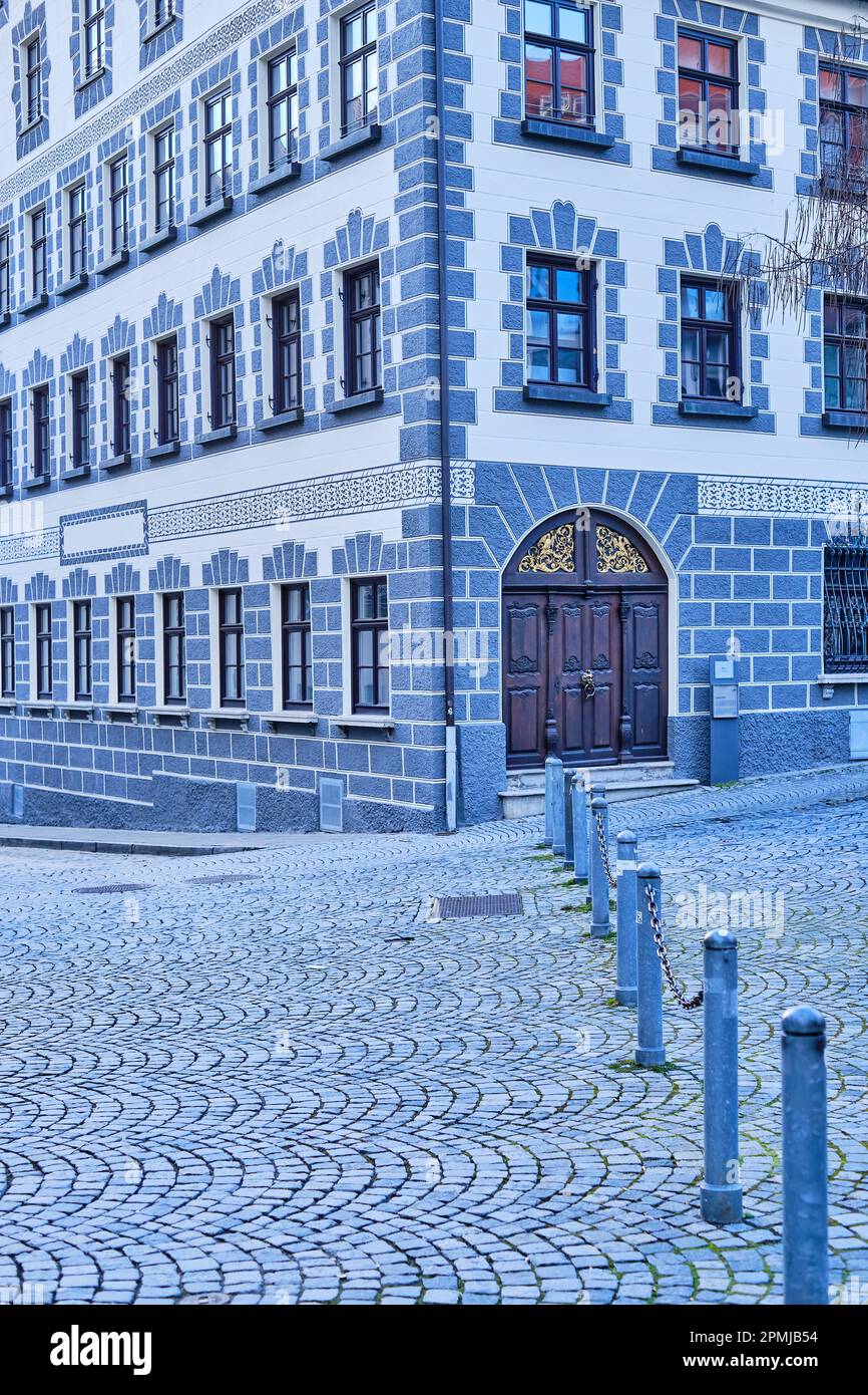 Ulm, Baden-Wurttemberg, Germania, cosiddetta Haus Leube (casa di Leube), Kronengasse 5, edificio residenziale di classe media superiore, ex Kronen Apothecary. Foto Stock Ulm, Baden-Wurttemberg, Germania, cosiddetta Haus Leube (casa di Leube), Kronengasse 5, edificio residenziale di classe media superiore, ex Kronen Apothecary. Foto Stock