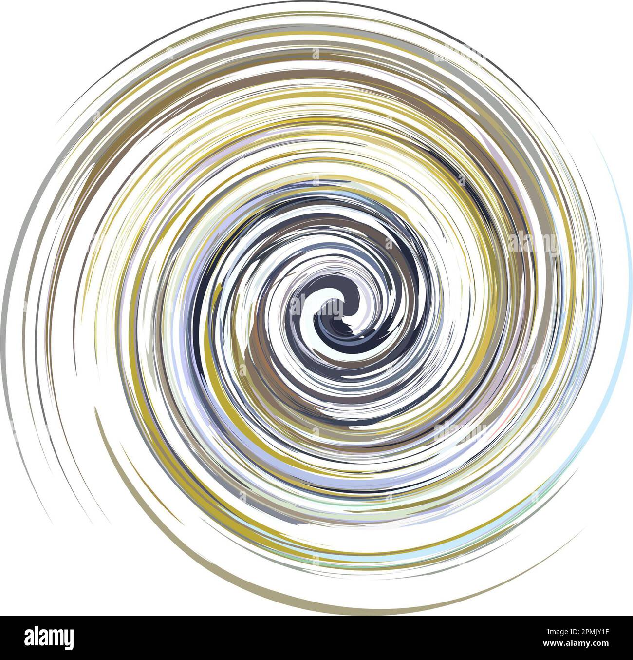 Forma a vortice astratta per stampe su magliette o tessuti. Simbolo vortice per logo, emblemi, etichette, copertine, icone Web, tatuaggi, soluzioni per interni Foto Stock