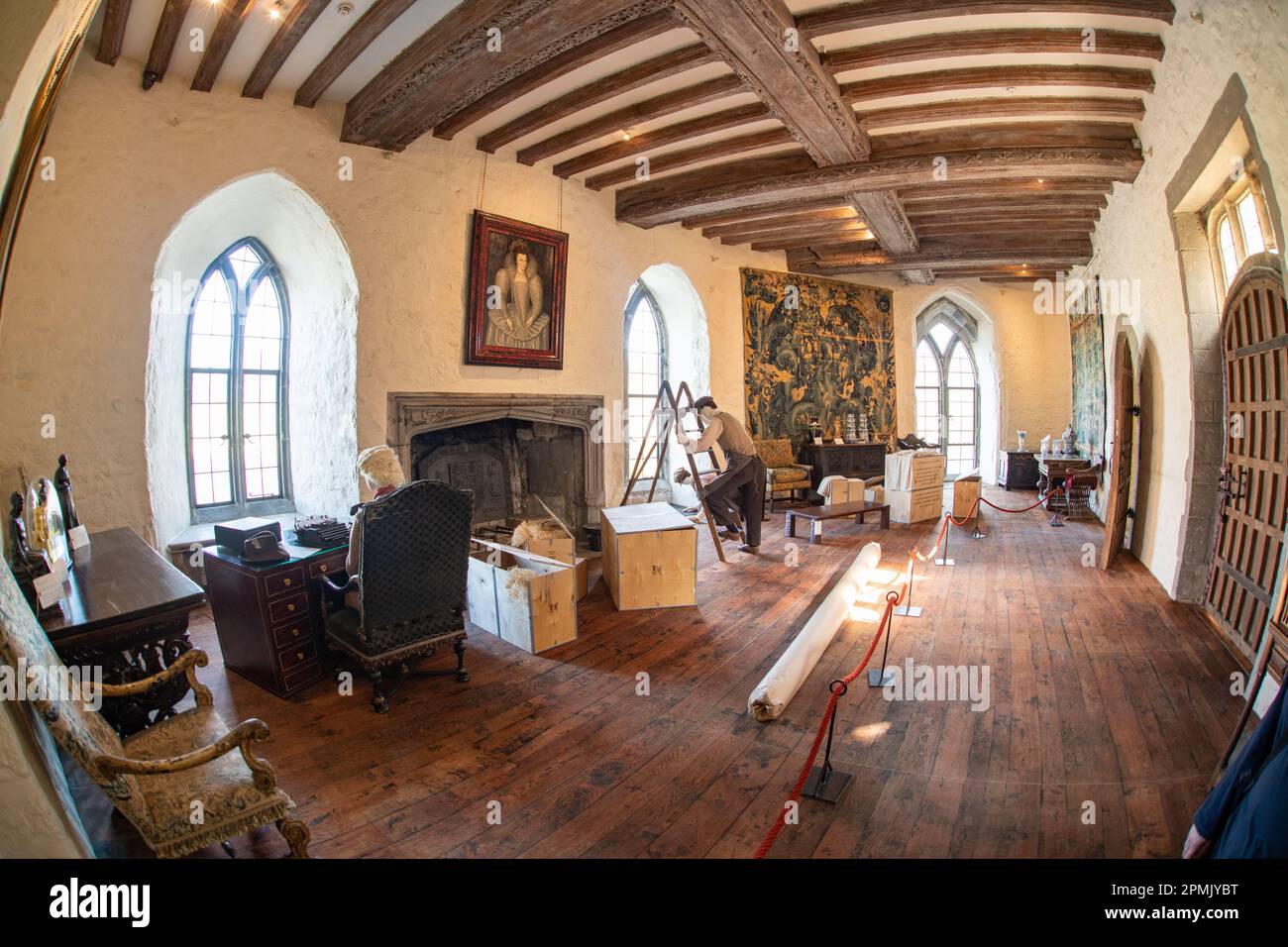 The Writing Room, Leeds Castle, Leeds, Kent, Regno Unito Foto Stock