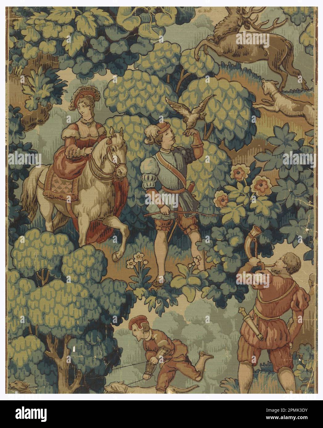 Parete laterale (possibilmente Inghilterra); stampata a macchina su carta; 61 x 49,5 cm (24 x 19 1/2 pollici) Foto Stock