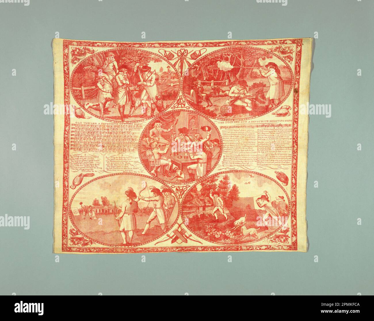 Fazzoletto (Inghilterra); cotone; L x P: 54 x 64 cm (21 1/4 x 25 3/16 pollici); 1953-170-1 Foto Stock