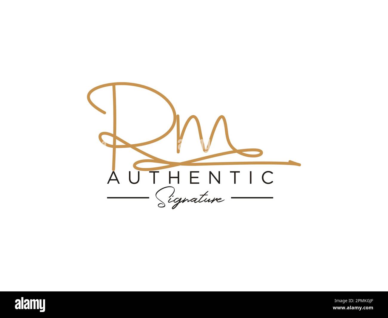 Vettore modello logo firma RM. Illustrazione Vettoriale
