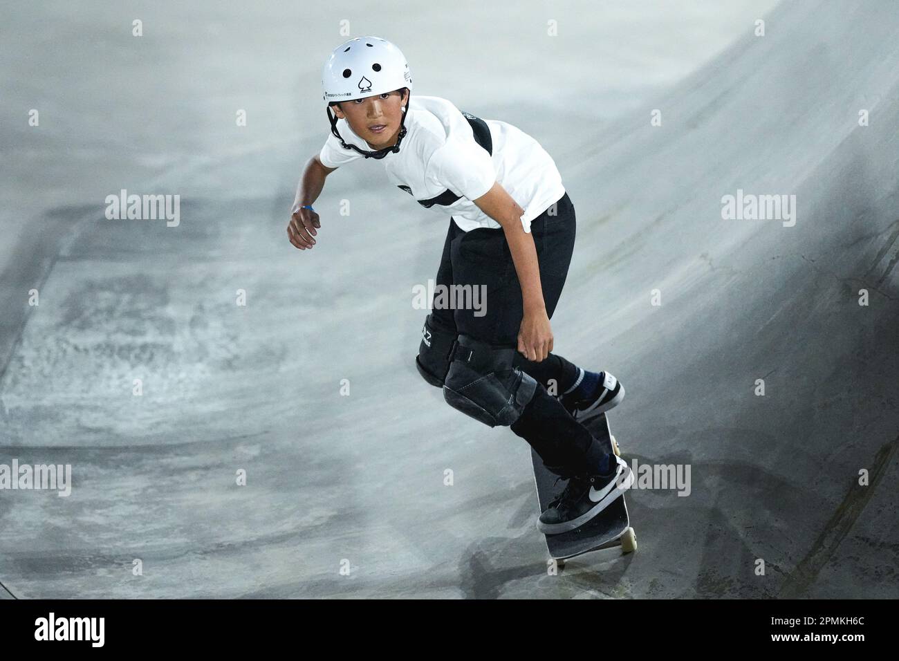 Ibaraki, Giappone. 13th Apr, 2023. Soya Inomata Skateboarding : il 2nd Mynavi Skateboarding Giappone APRE il Parco degli uomini Qualificandosi a Murasaki Park Kasama a Ibaraki, Giappone . Credit: AFLO SPORT/Alamy Live News Foto Stock