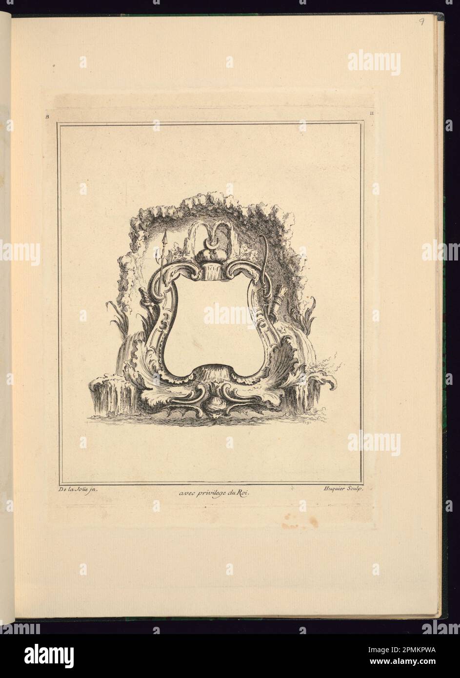 Stampa, design per una cartouche che evoca il continente asiatico; design di Jacques de Lajoüe (francese, 1687-1761); incisione di Gabriel Huquier (francese, 1695-1772); Francia; incisione su carta bianca; Platemark: 24,5 x 18,5 cm (9 5/8 x 7 5/16 pollici) Foglio: 34,5 x 24,3 cm (13 9/16 x 9 9/16 pollici) Foto Stock Stampa, design per una cartouche che evoca il continente asiatico; design di Jacques de Lajoüe (francese, 1687-1761); incisione di Gabriel Huquier (francese, 1695-1772); Francia; incisione su carta bianca; Platemark: 24,5 x 18,5 cm (9 5/8 x 7 5/16 pollici) Foglio: 34,5 x 24,3 cm (13 9/16 x 9 9/16 pollici) Foto Stock