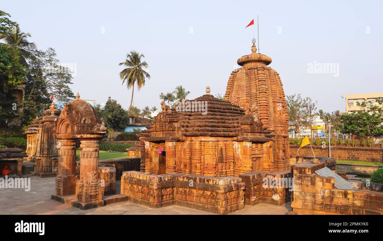 Vista serale del Tempio di Mukteshwara, Bhubaneshwar, Odisha, India. Foto Stock