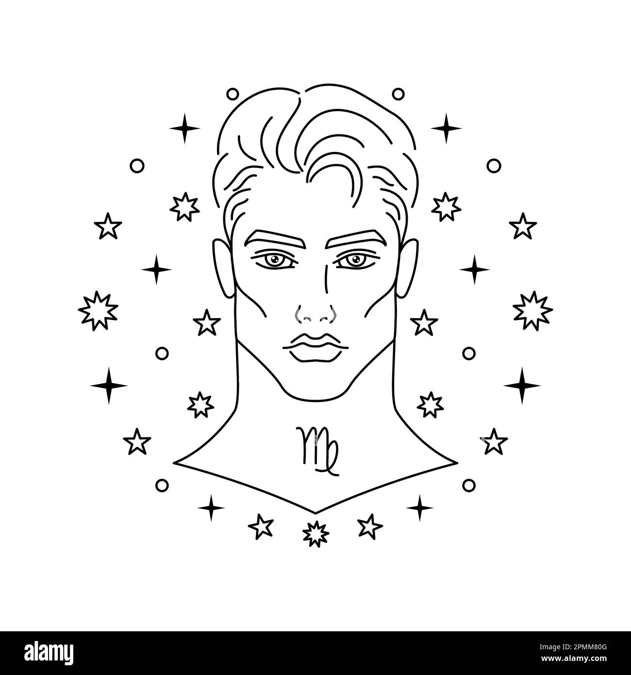 Virgo segno zodiacale Illustrazione Vettoriale