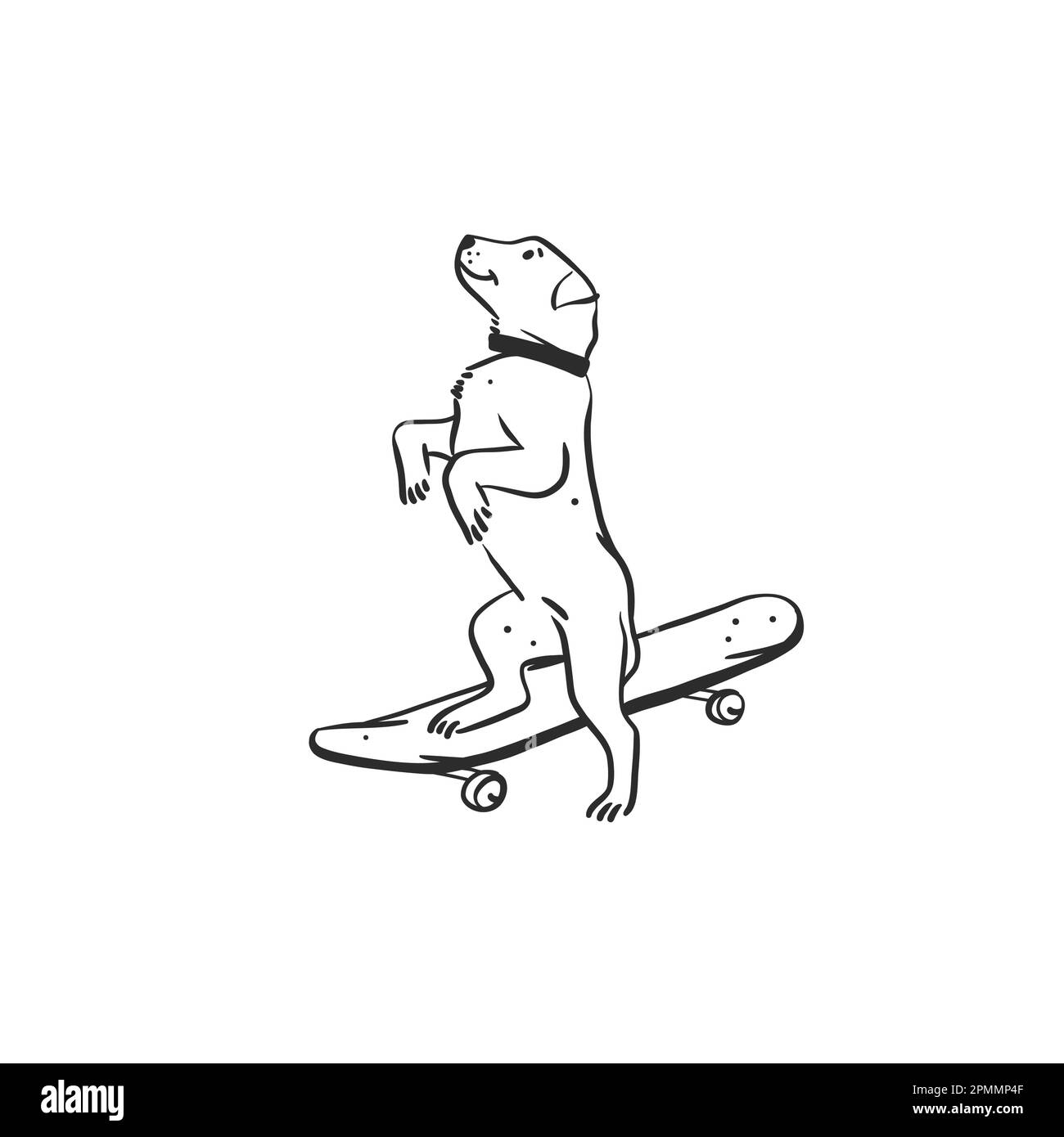 Disegno a mano vettore astratto grafica linea di raccolta d'arte con diversi simpatici divertenti cartoni animati cani characters.Vector illustrazione di divertente cartone animato diverso Illustrazione Vettoriale