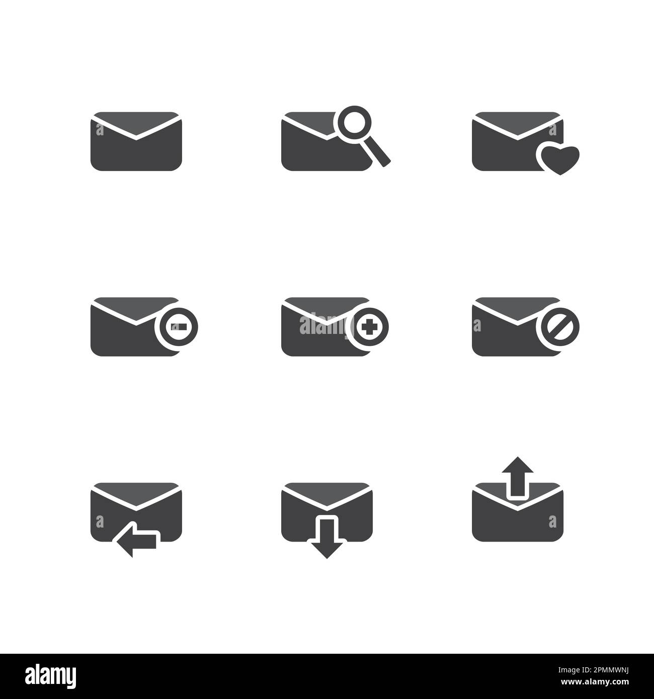 Set di icone e-mail Illustrazione Vettoriale