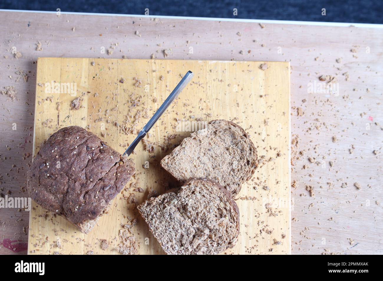 Pagnotta di immagine pubblicitaria del pane Foto Stock