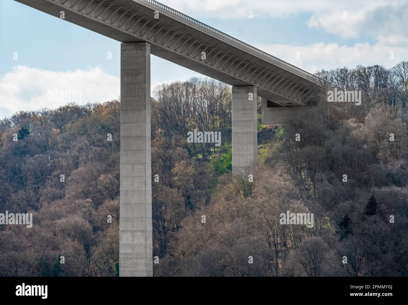 Particolare del Viadotto Kocher vicino a Braunsbach nella Germania meridionale all'inizio della primavera Foto Stock