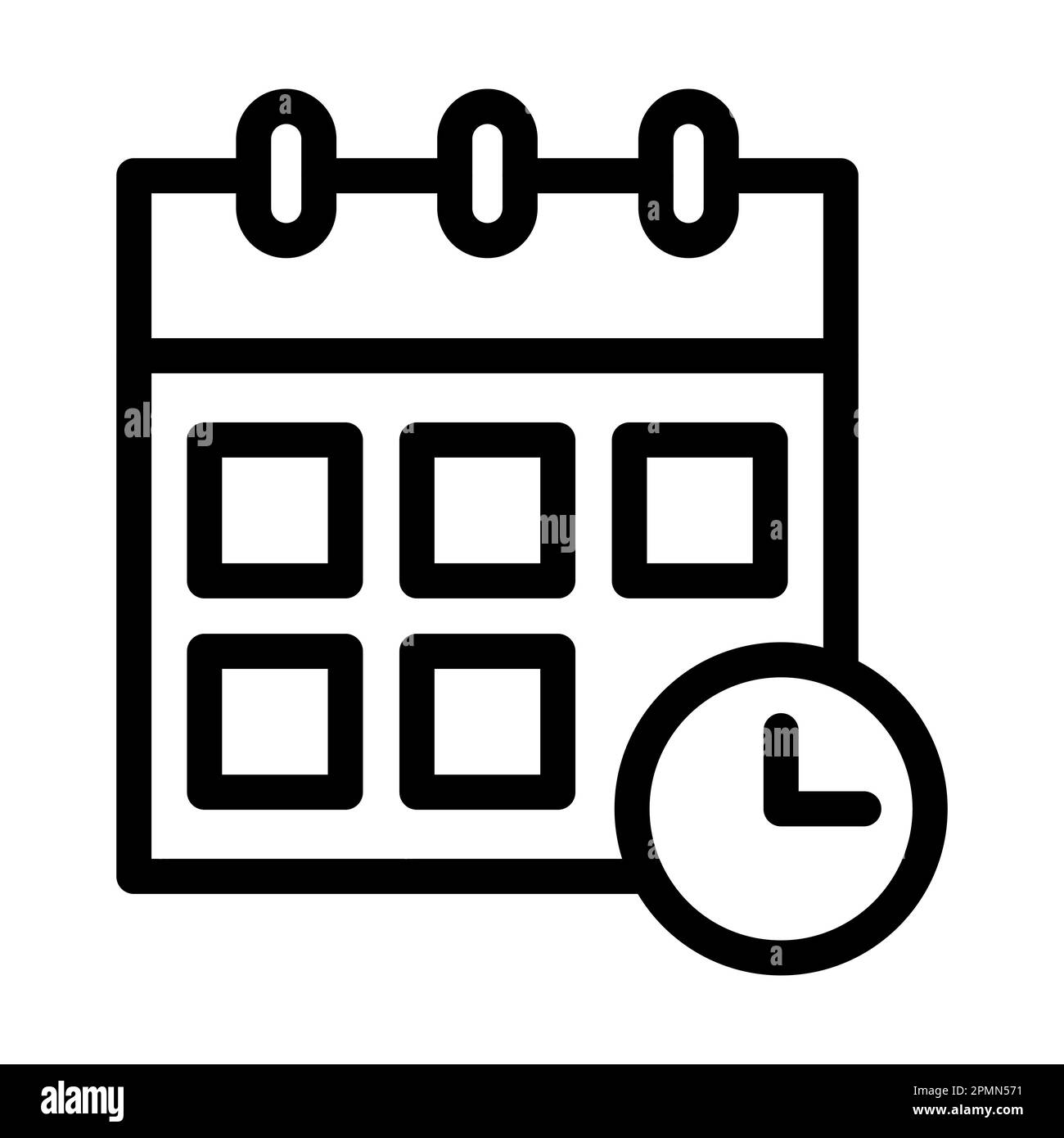 Icona Schedule Vector Thick Line per uso personale e commerciale. Foto Stock