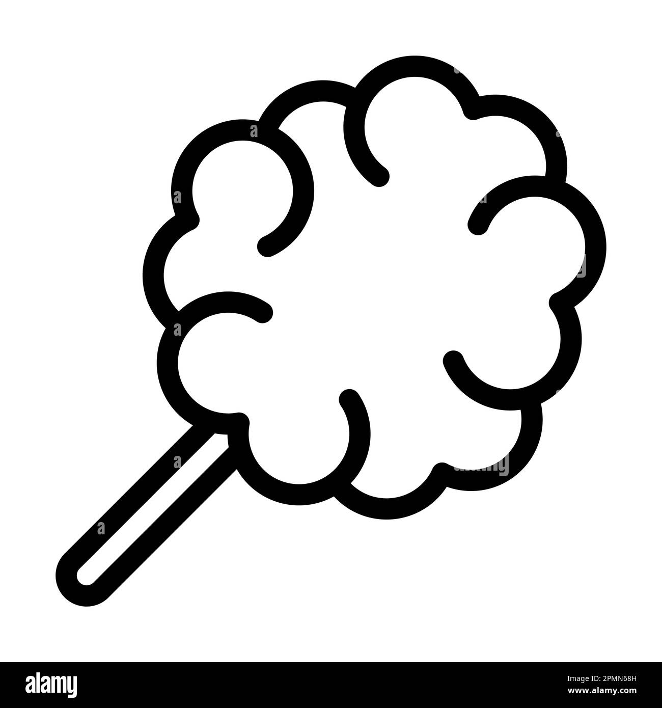 Cotton Candy Vector Thick Line icona per uso personale e commerciale. Foto Stock