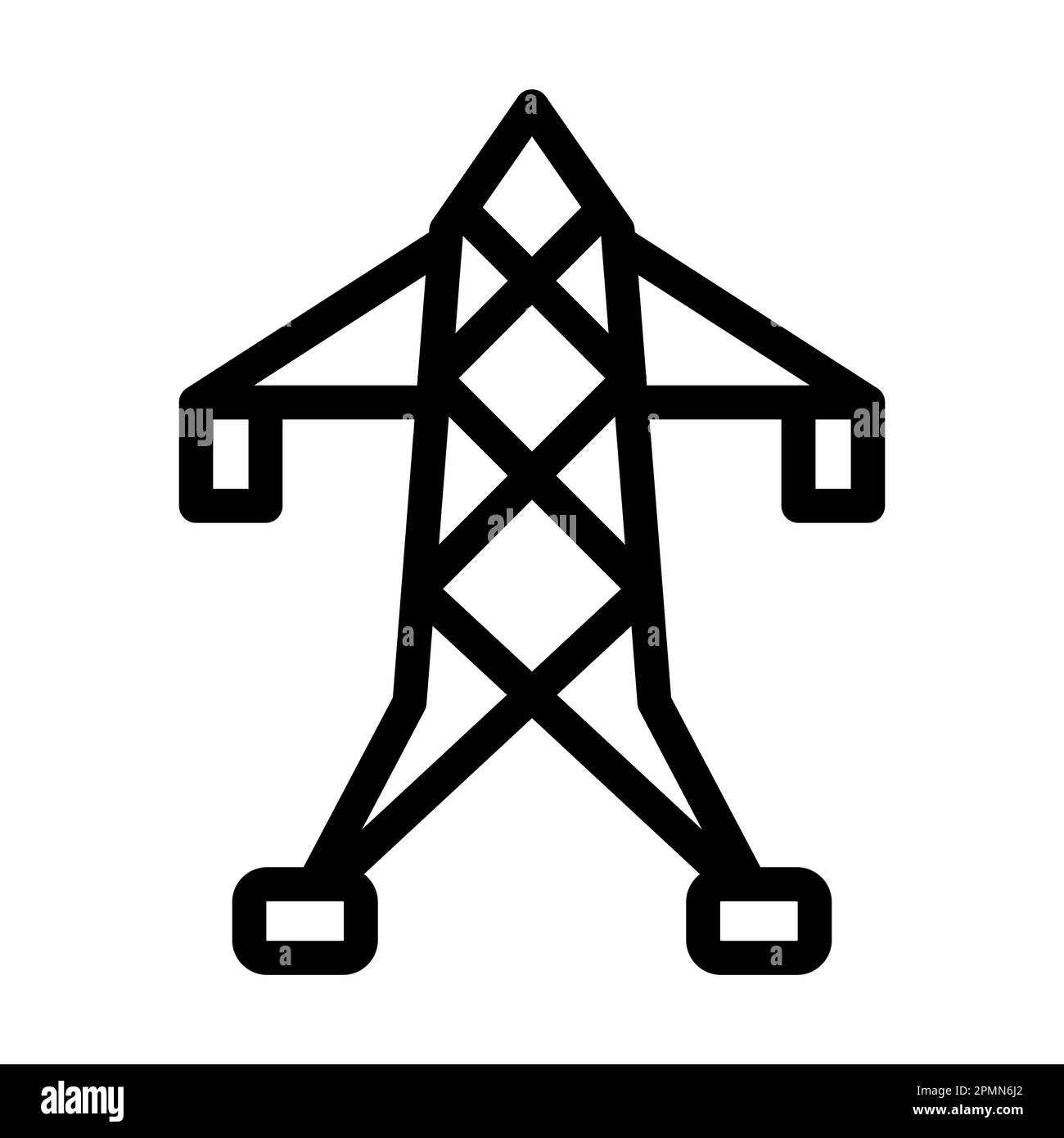 Icona Tower Vector Thick Line per uso personale e commerciale. Foto Stock