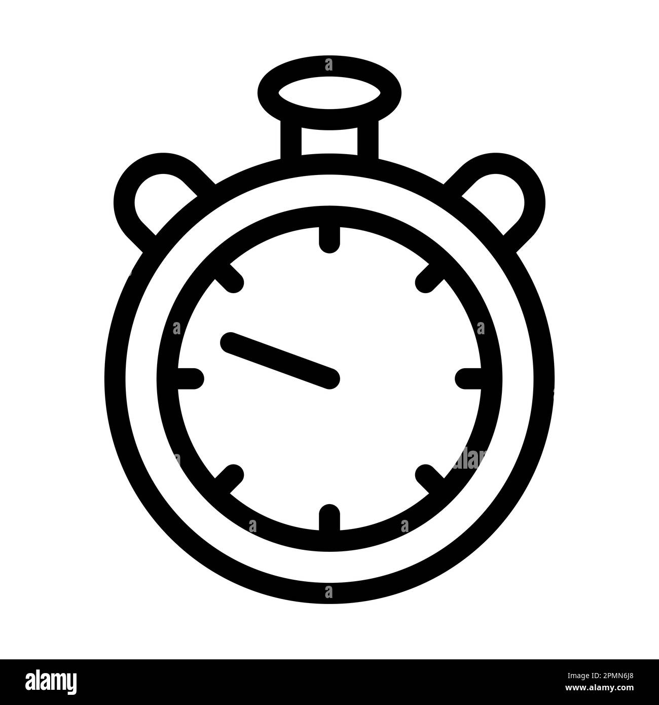 Icona Stopwatch Vector Thick Line per uso personale e commerciale. Foto Stock