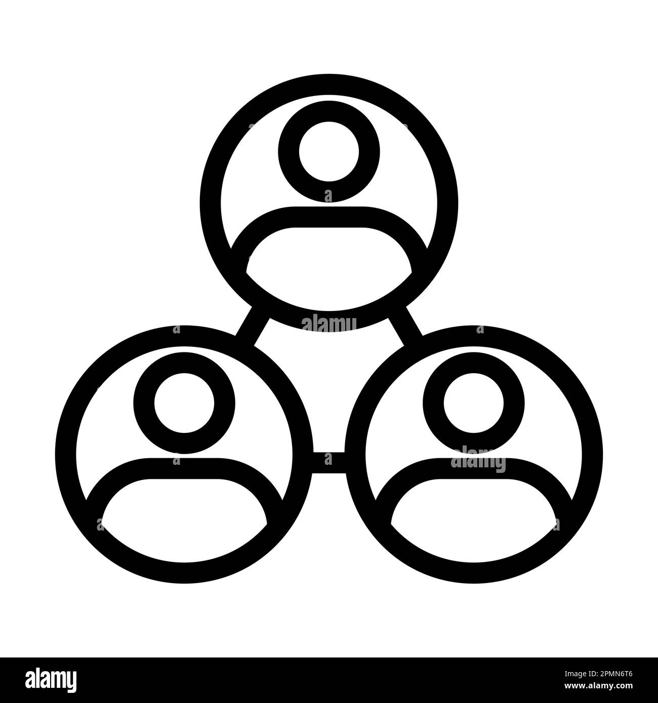 Icona linea spessa vettore di connessione per uso personale e commerciale. Foto Stock