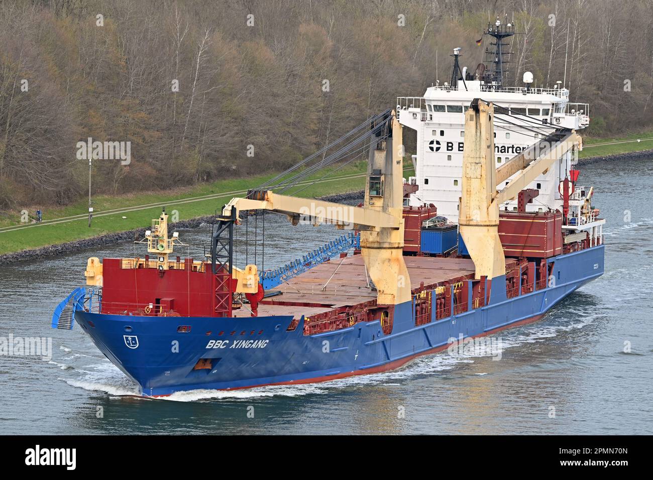 General Cargo Ship BBC XINGANG al canale Kiel Foto Stock