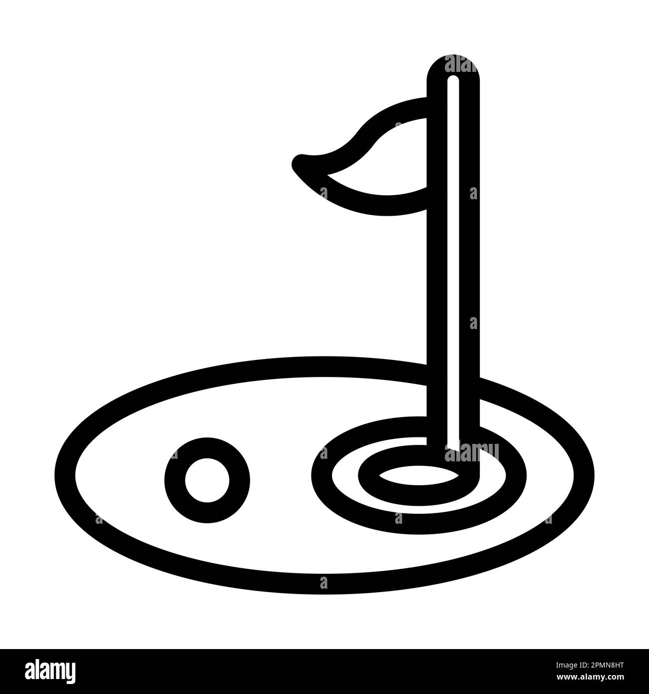 Icona Golf Vector Thick Line per uso personale e commerciale. Foto Stock