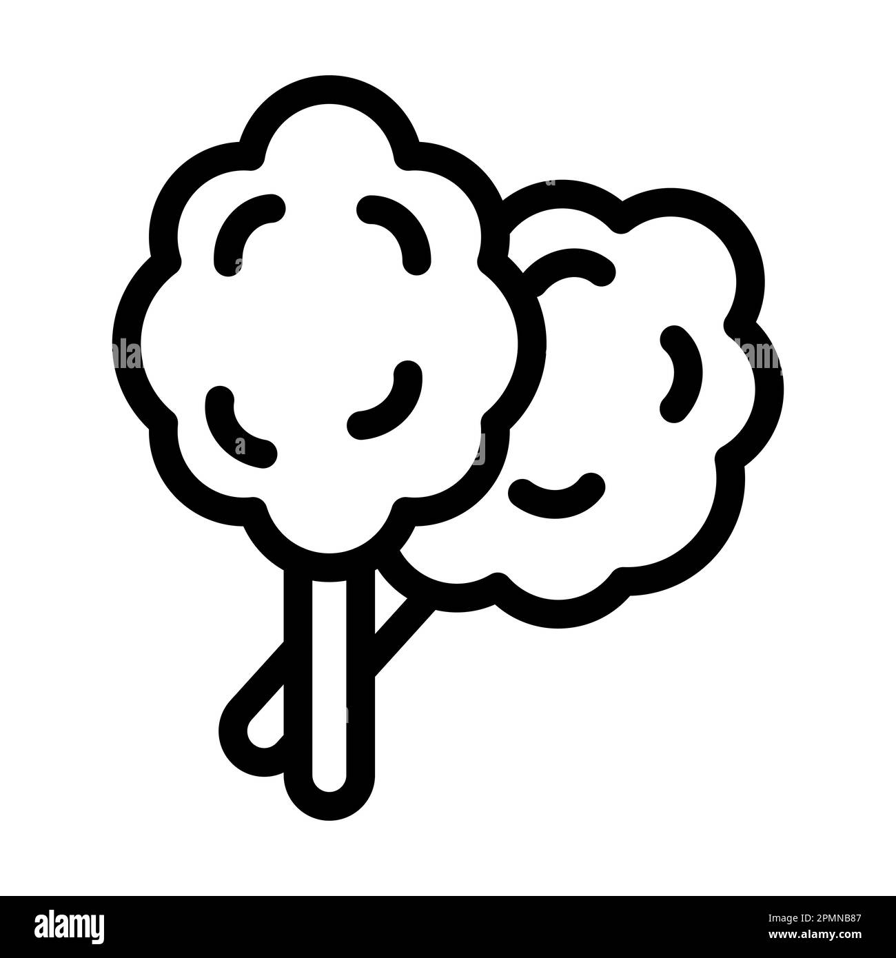 Cotton Candy Vector Thick Line icona per uso personale e commerciale. Foto Stock