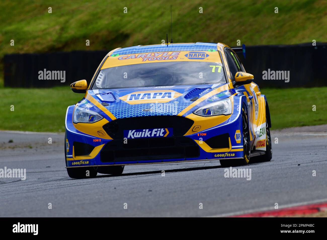 Sam Osborne, Ford Focus ST, BTCC, British Touring Car Championship, Launch Day e media Event, BTCC Media Day, una possibilità per i 2023 concorrenti Foto Stock