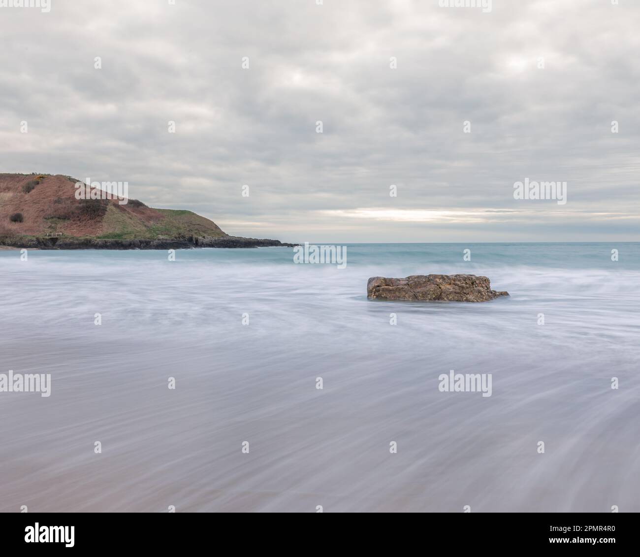 Porthor (spiaggianti sabbie) spiaggia e baia, Llyn Peninusla, Galles Foto Stock