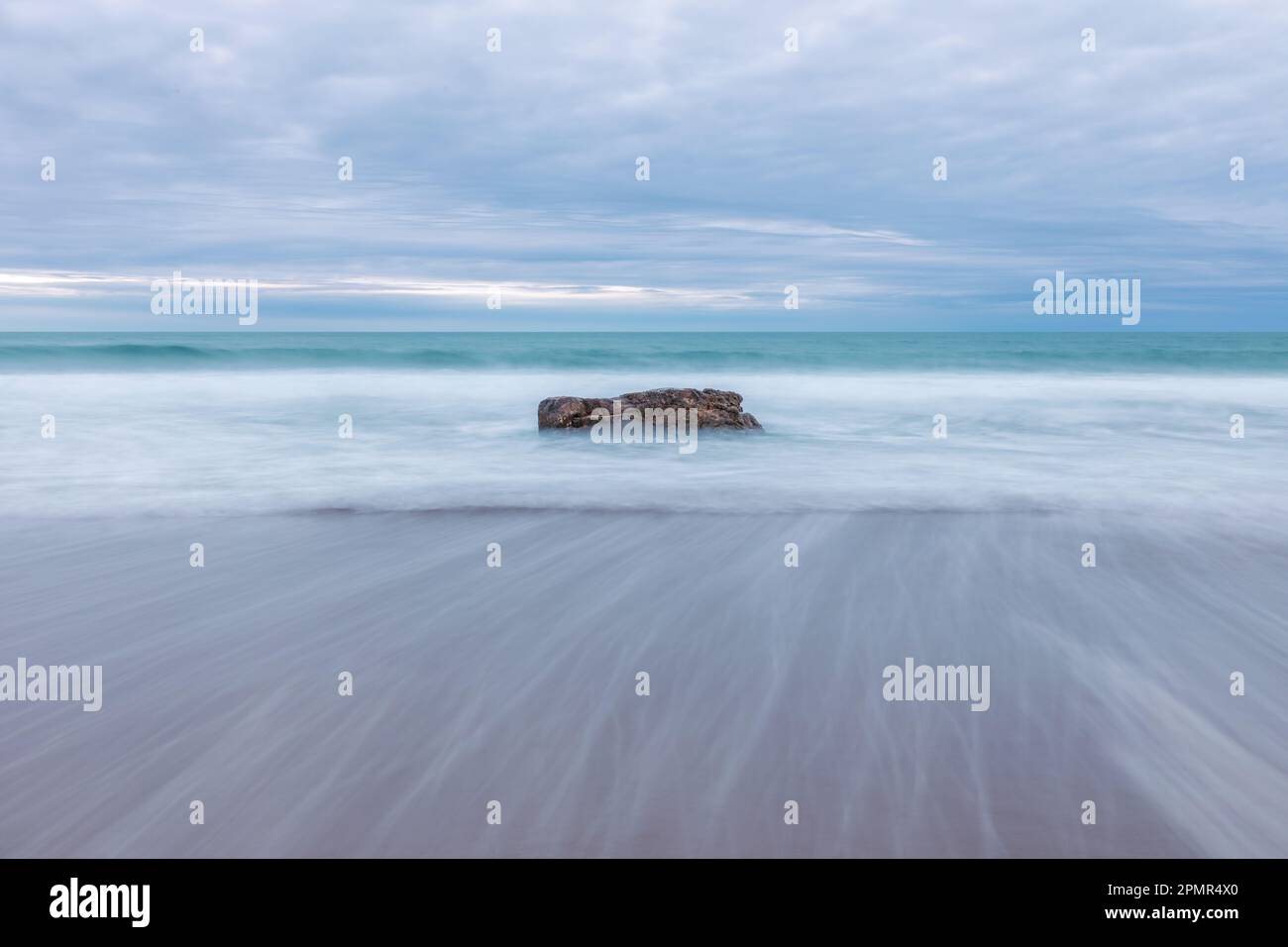 Porthor (spiaggianti sabbie) spiaggia e baia, Llyn Peninusla, Galles Foto Stock