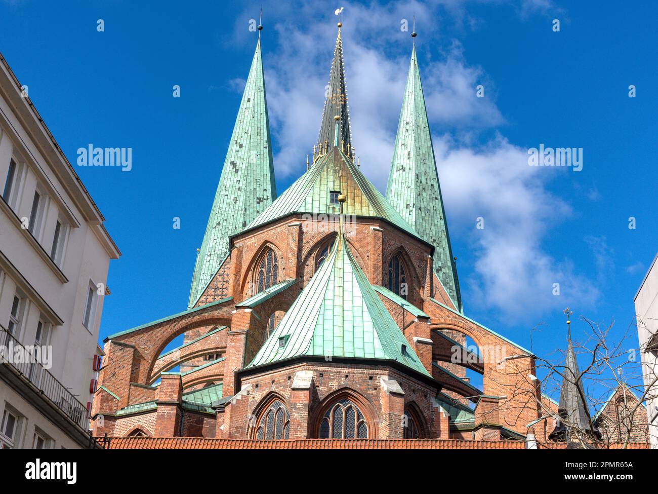 St Marien-Kirche (Chiesa di Santa Maria) di Schrangen, Lübeck, Schleswig-Holstein, Repubblica federale di Germania Foto Stock